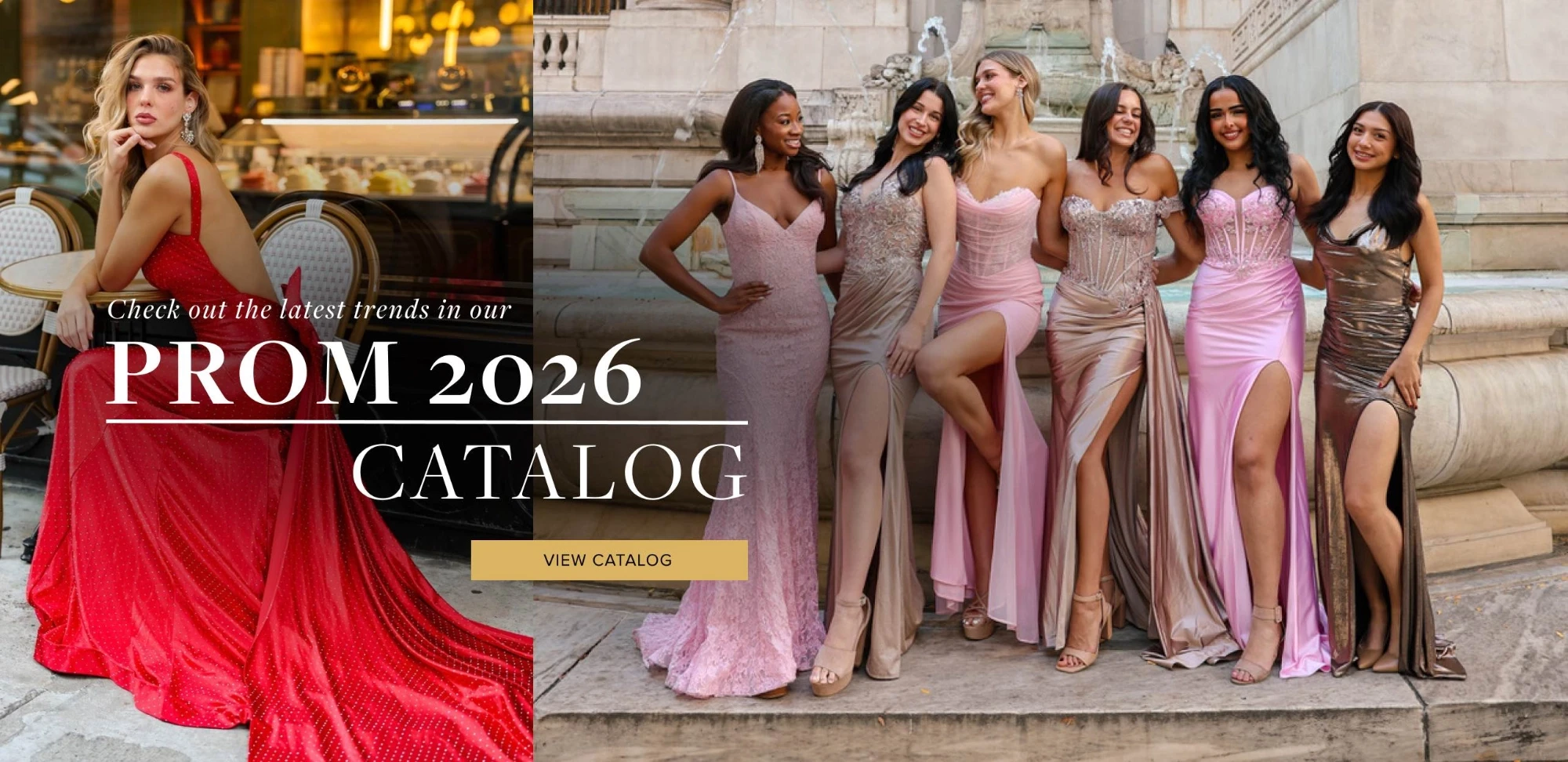 Model wearing a white gown