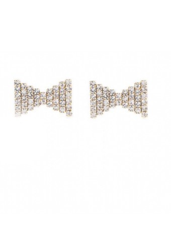 Joia Trading Inc. Rhinestone Stud Bow Earring 28001 #0 thumbnail