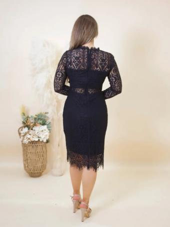 Bebe Long Sleeve Lace Illusion Dress SALT1889 #1 thumbnail