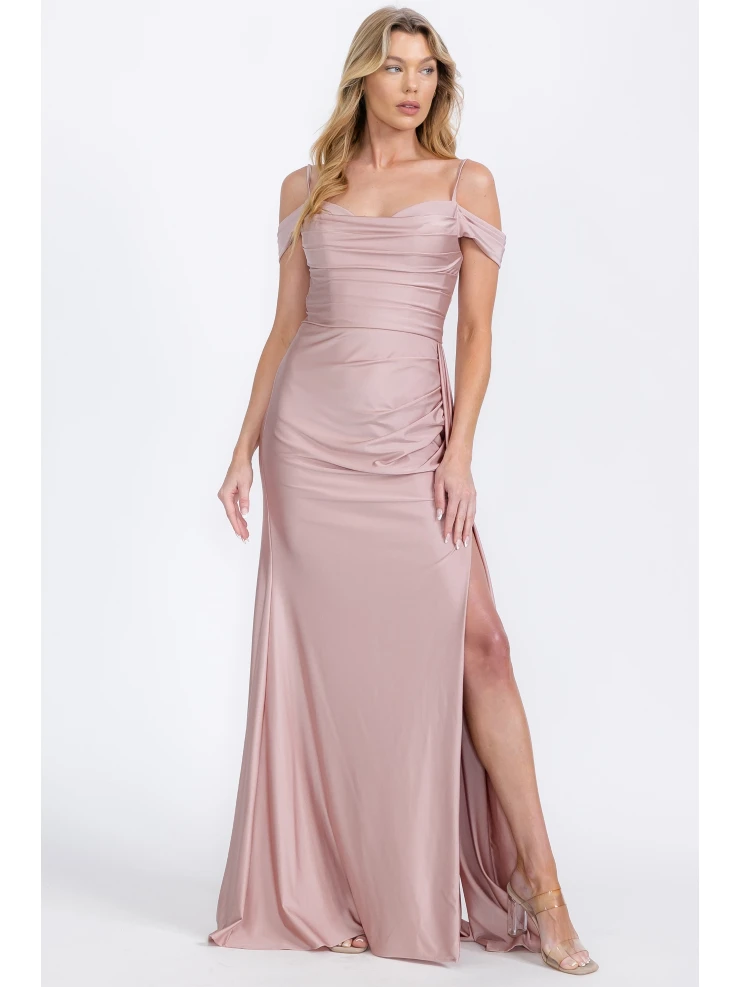 red fitted bridesmaid dresses EUREKA 9909 – BLUE ROSE DRESSES main image 0
