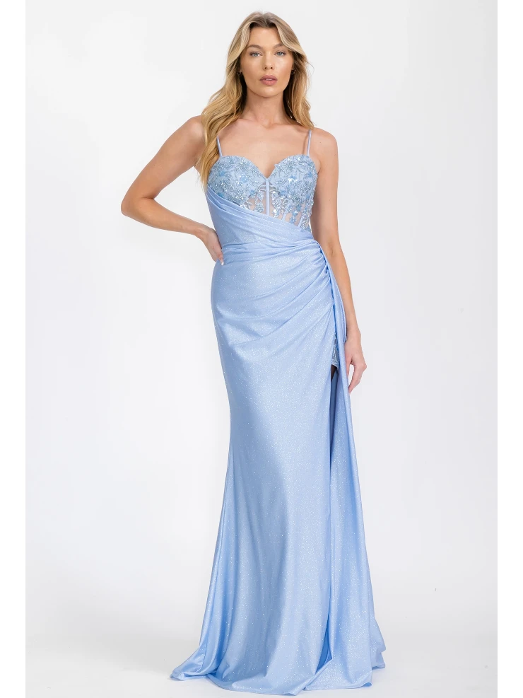 red fitted bridesmaid dresses EUREKA 9909 – BLUE ROSE DRESSES main image 1