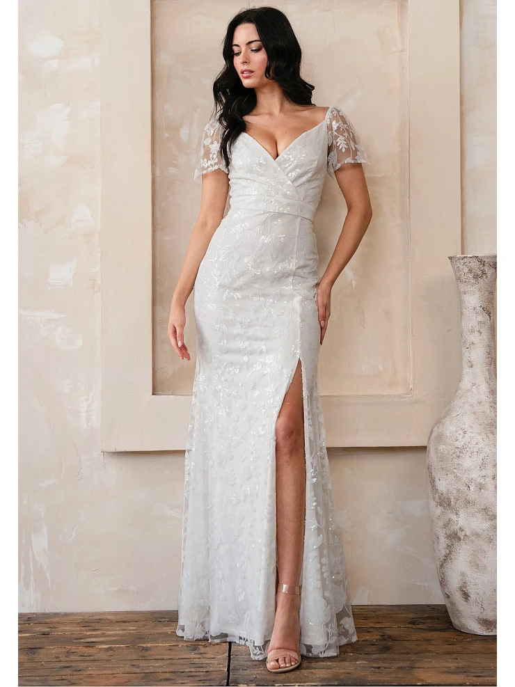 chinese dress ladies Madeline Lace Dress (white) – INDIE BLUE main image 0