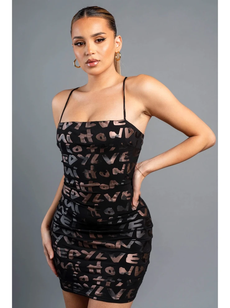 mini black sparkly dress Sasha Sequin Skater Mini Dress | Strapless Sequin Mini Dress main image 0