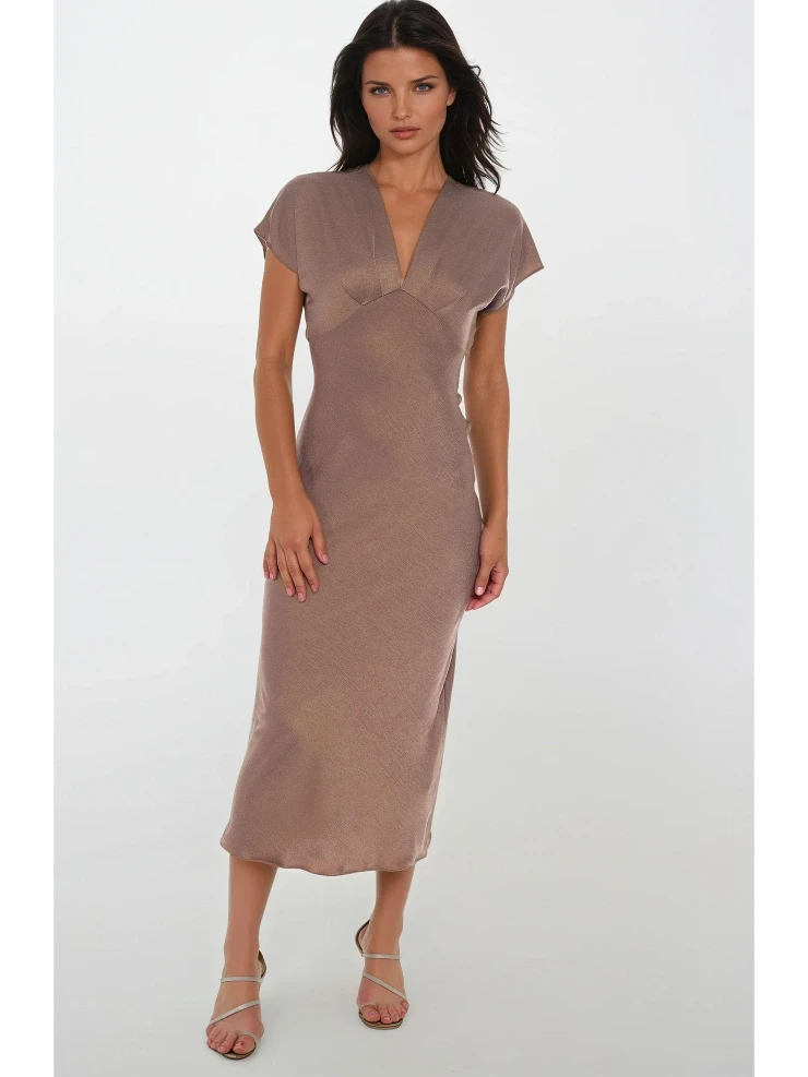 bebe brown dress Bebe Backless Ruffle Dress