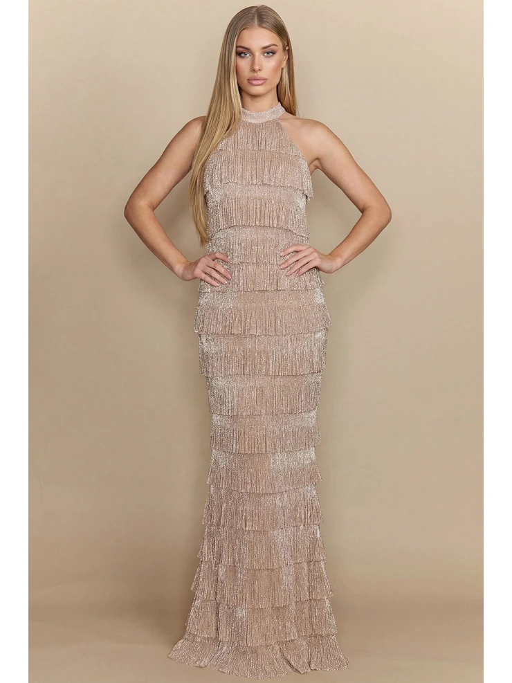 maniju bridesmaid dresses Marcel Strapless Chiffon Maxi Dress