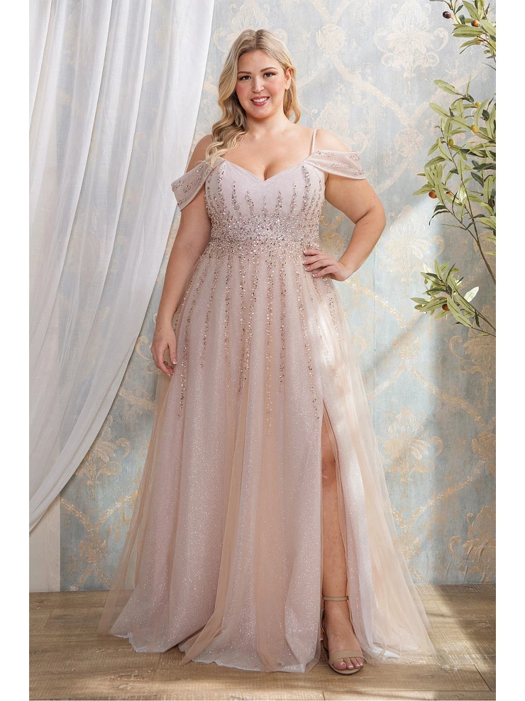 off shoulder mermaid lace wedding dress Dancing Queen Bridal 0304 - Long Mermaid Dress