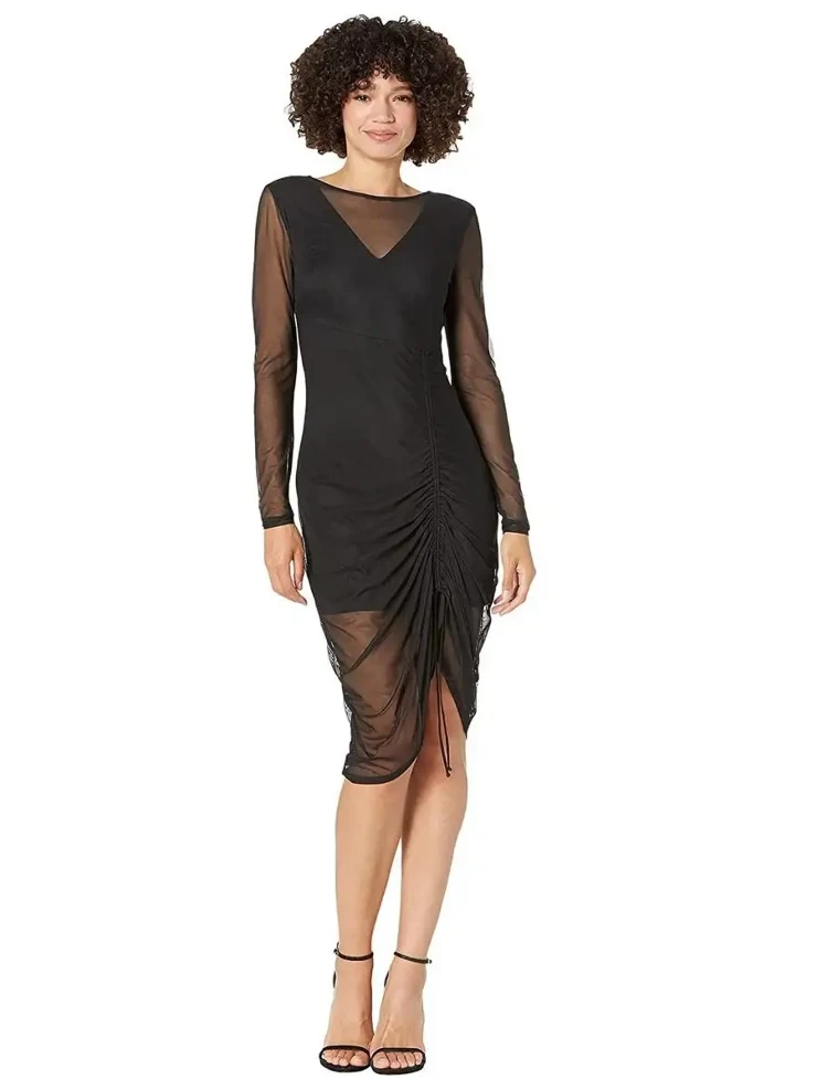 bebe black mesh dress Bebe Women's Bandage & Lace Dress, Size Medium in Black main image 1